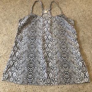 Snake skin racer back tank top